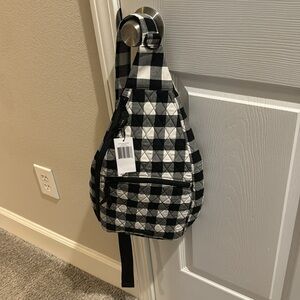 Vera Bradley Essential Sling Backpack - Pearl Buffalo Check